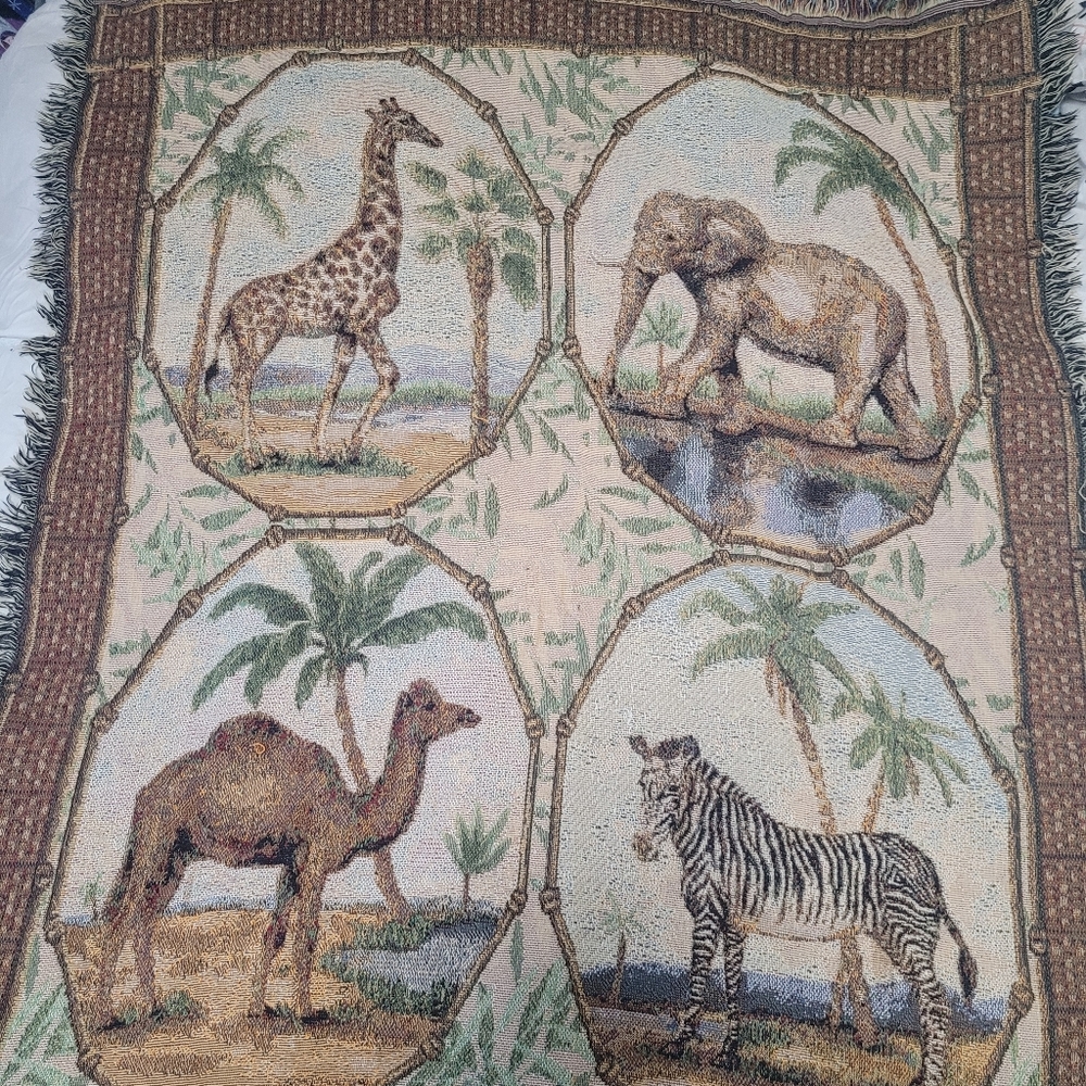 Safari tapestry throw